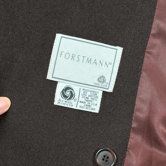 VTG Charles Klein Brown Wool Floor Length Double Breasted Belted Coat Women’s 3X - Picture 6 of 13